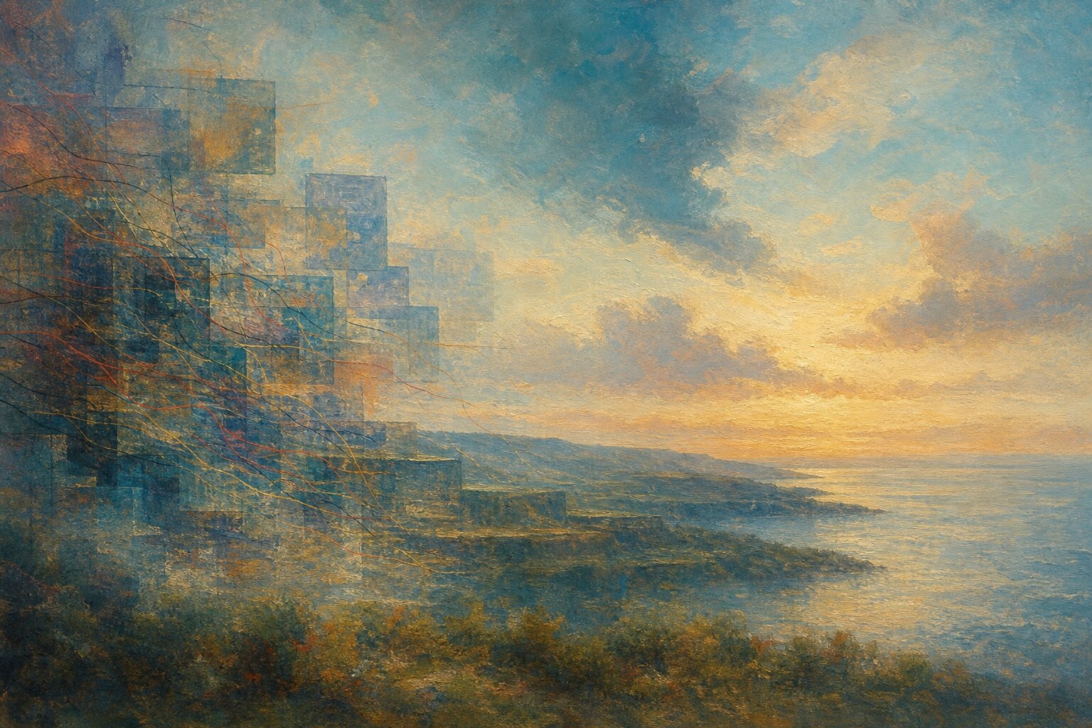 Image Impressionist-style illustration of infrastructure-as-code migration from legacy alerting to unified on-call