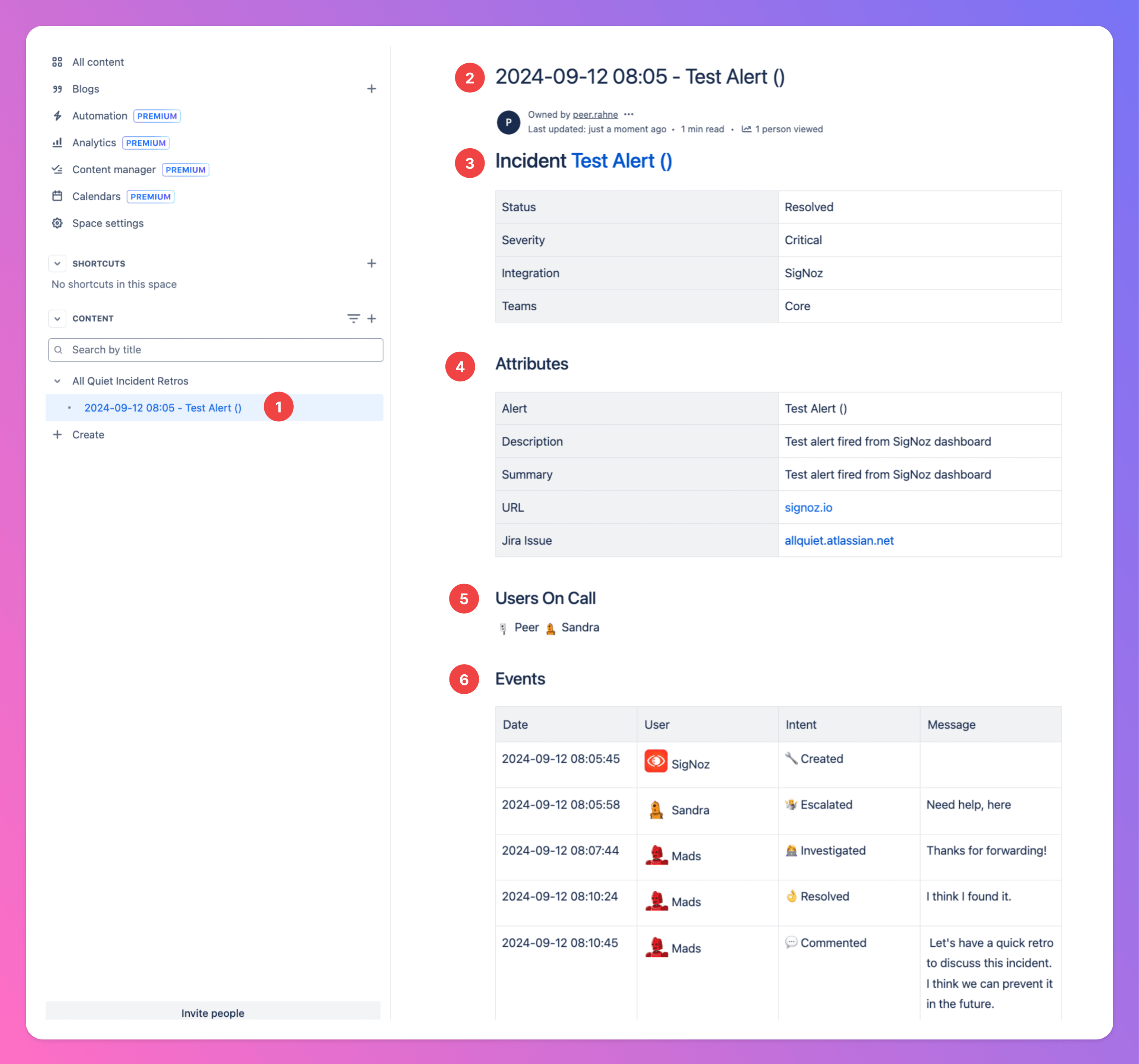 Image Incident post-mortems and retrospecives with Confluence