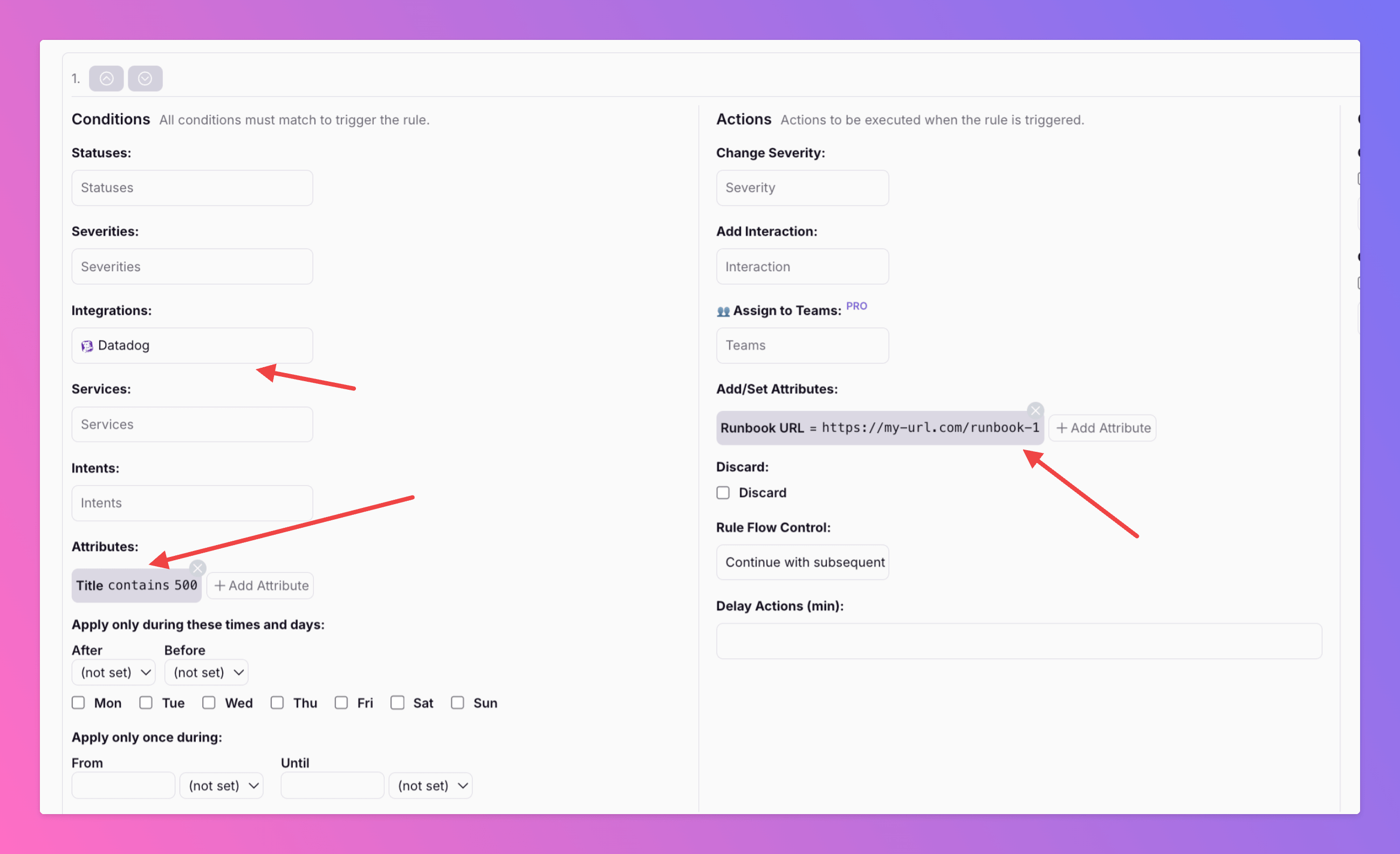 Image Add or Change Incident Attributes based on Incident Conditions