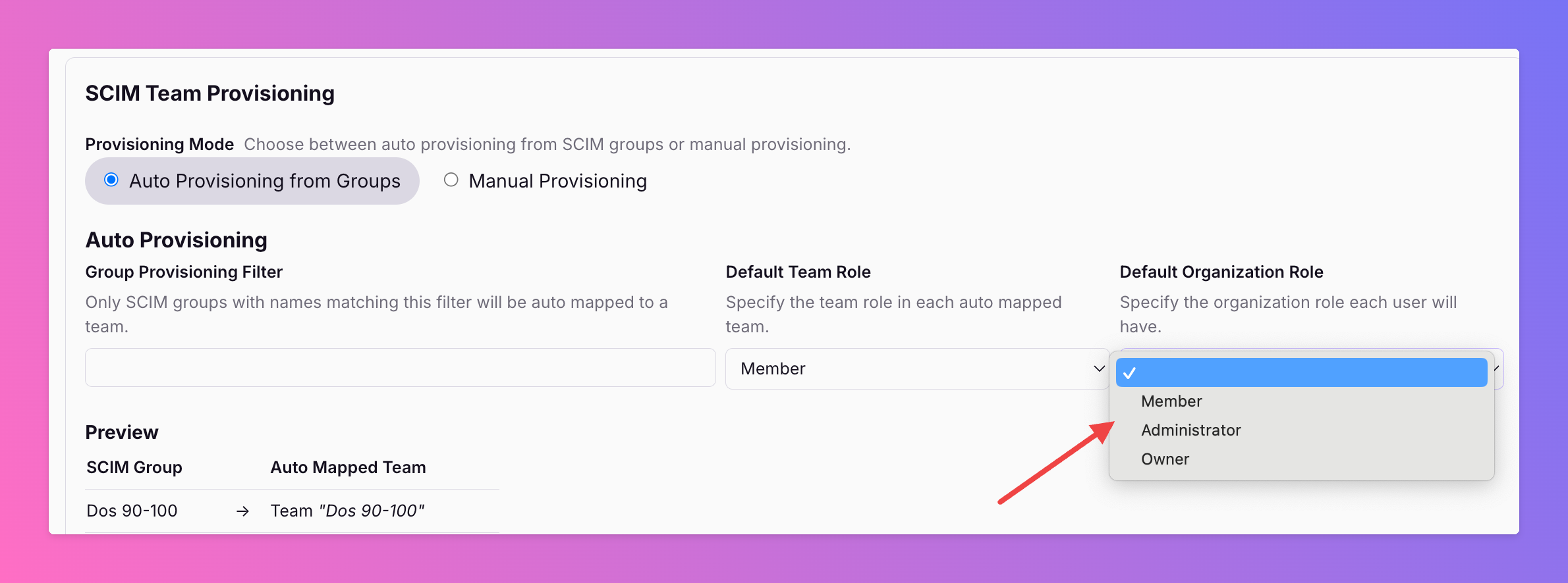Image SCIM | Provision Organization Roles